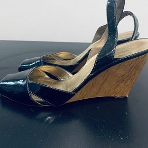 Prada wood wedges